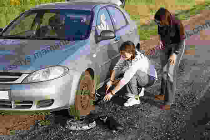 A Family Changing A Flat Tire On The Side Of The Road Skid Marks 2: Are We There Yet?