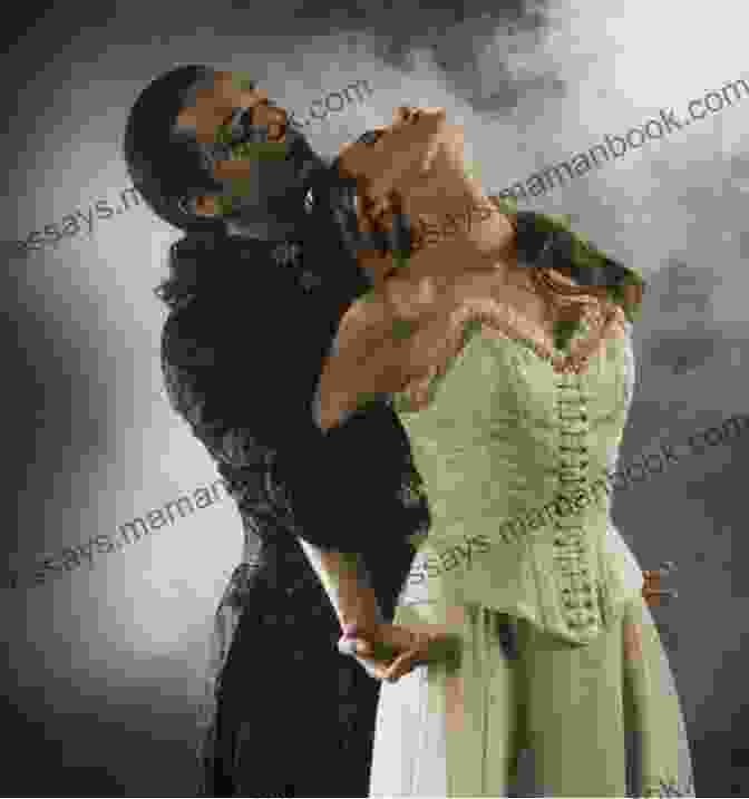 A Romantic Image Of A Vampire Man And A Human Woman Embracing Passionately, Their Love Transcending The Boundaries Of Their Different Worlds. After Darkness Falls: A Vampire Romance