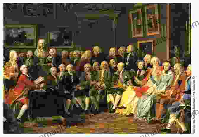 An Image Depicting The Age Of Enlightenment With A Group Of Philosophers Discussing In A Library Golden Age (The Shifting Tides 1)