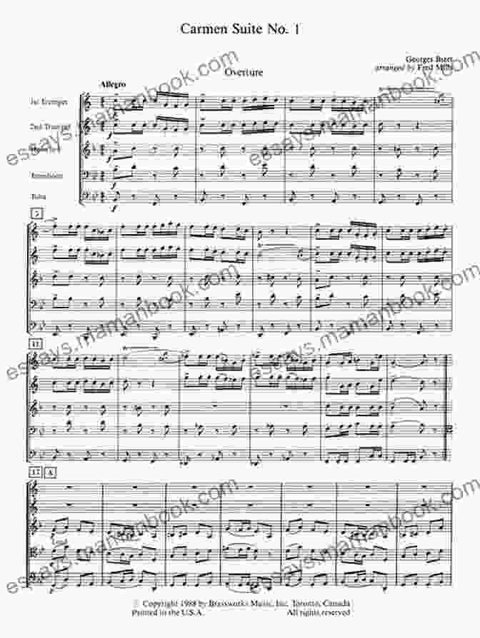 Danse Bohème From Carmen Suite For Clarinet Quartet Score Carmen Suite For Clarinet Quartet (score)