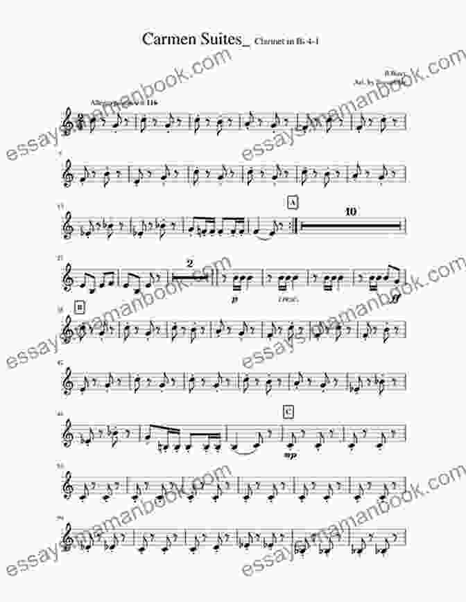 Farandole From Carmen Suite For Clarinet Quartet Score Carmen Suite For Clarinet Quartet (score)