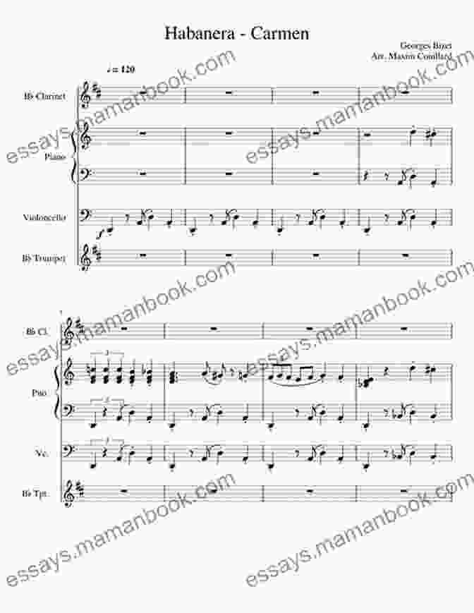 Habanera From Carmen Suite For Clarinet Quartet Score Carmen Suite For Clarinet Quartet (score)