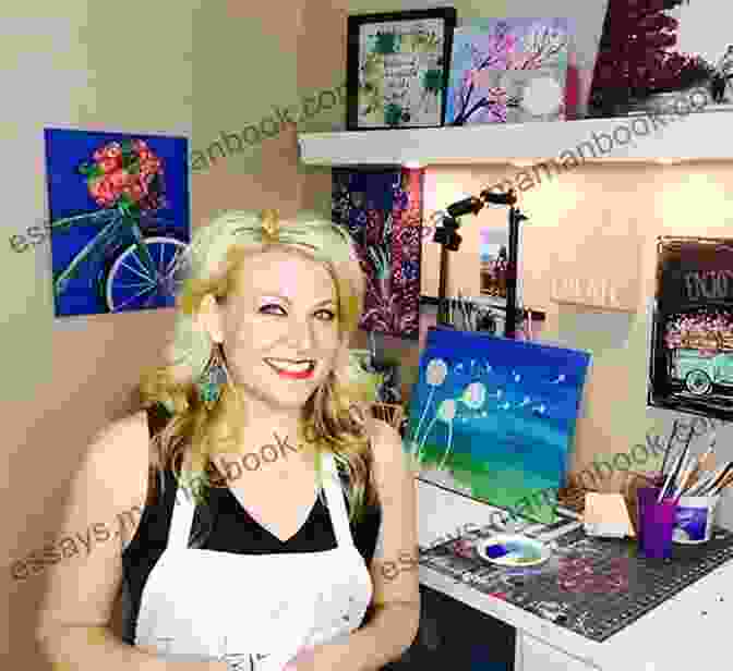 Hillary Hawkins Painting In Her Studio. Hoorah For Hands Hillary Hawkins