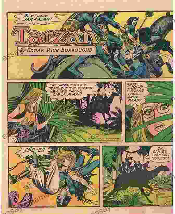 Jane And Tarzan On A Thrilling Adventure Through The Dense Jungle, Facing A Snarling Lion Jane: The Woman Who Loved Tarzan