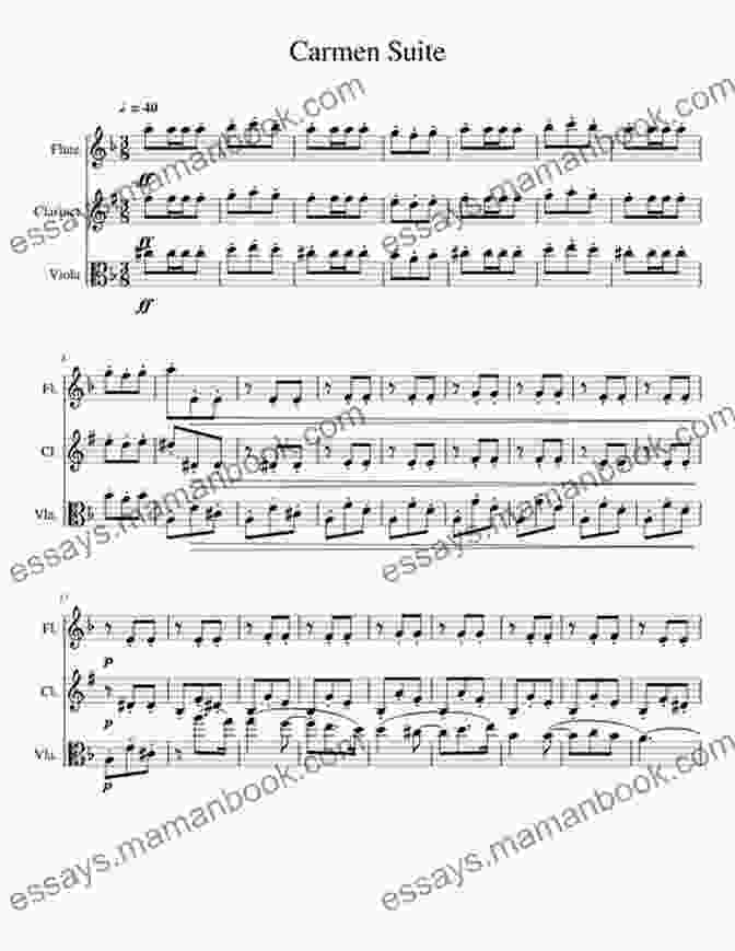 Prélude From Carmen Suite For Clarinet Quartet Score Carmen Suite For Clarinet Quartet (score)