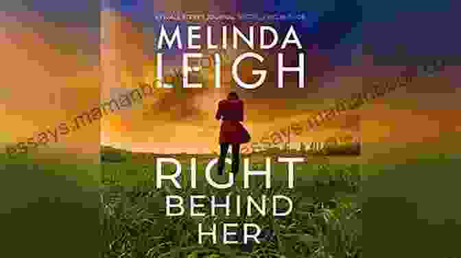Right Behind Her Bree Taggert Book Cover, Featuring A Woman's Silhouette Against A Dark, Shadowy Background Right Behind Her (Bree Taggert 4)